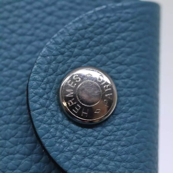 HERMES Yuris PM Day Planner Cover Leather Blue Auth - Picture 9 of 15